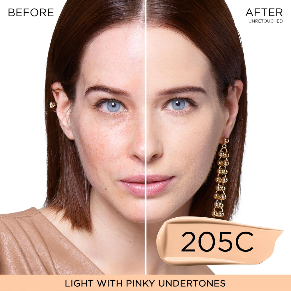 Lancôme pump dispensing foundation showcasing controlled, mess‑free application benefit