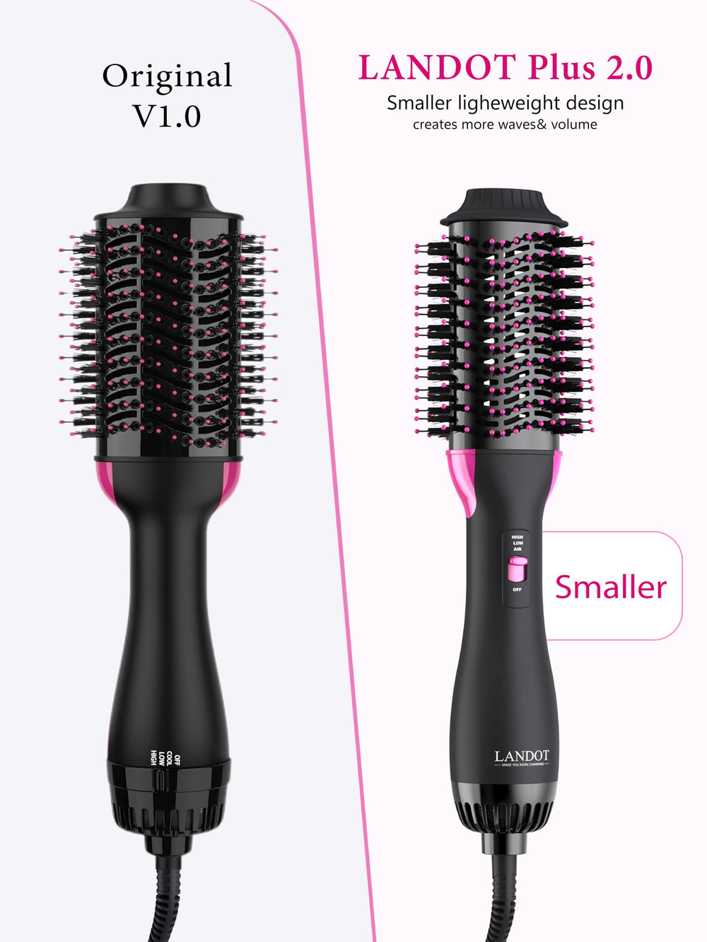 LANDOT used on long hair to dry and add salon-style volume