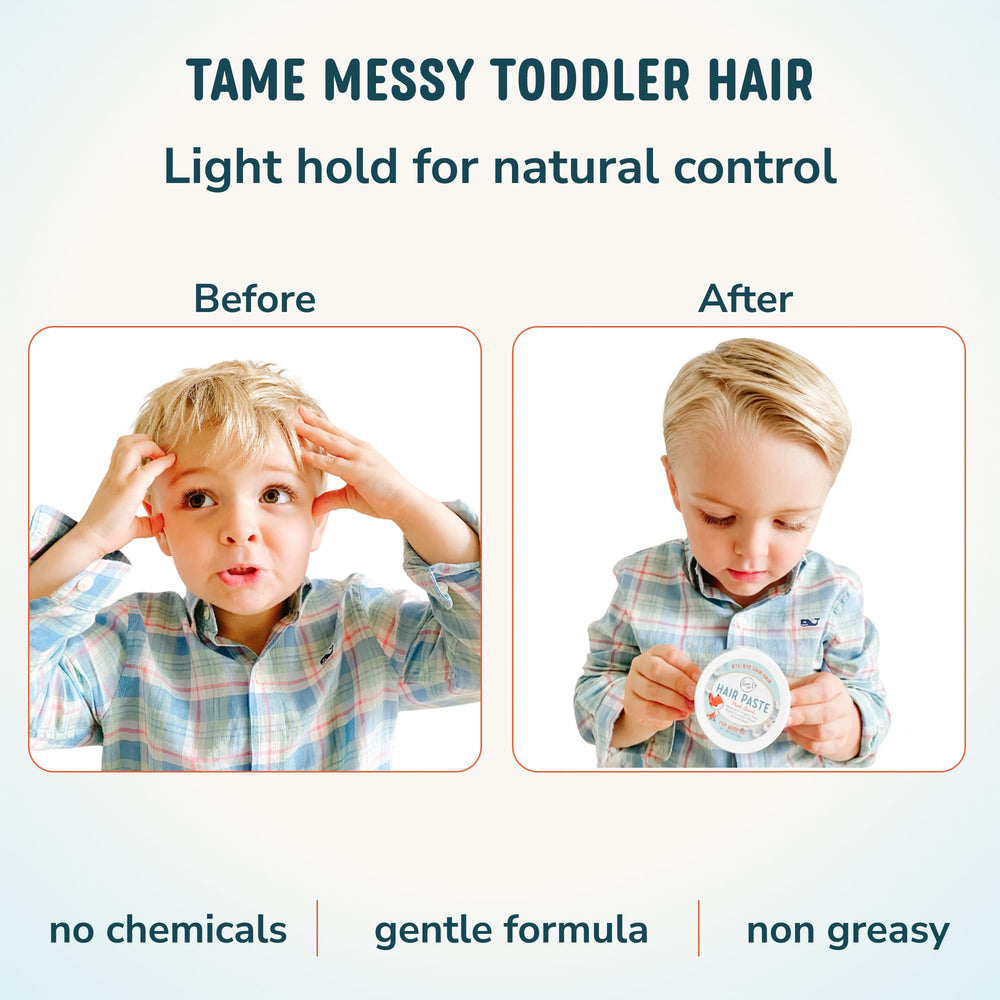 LANE & CO. applying paste on parent’s hand for fast, simple styling