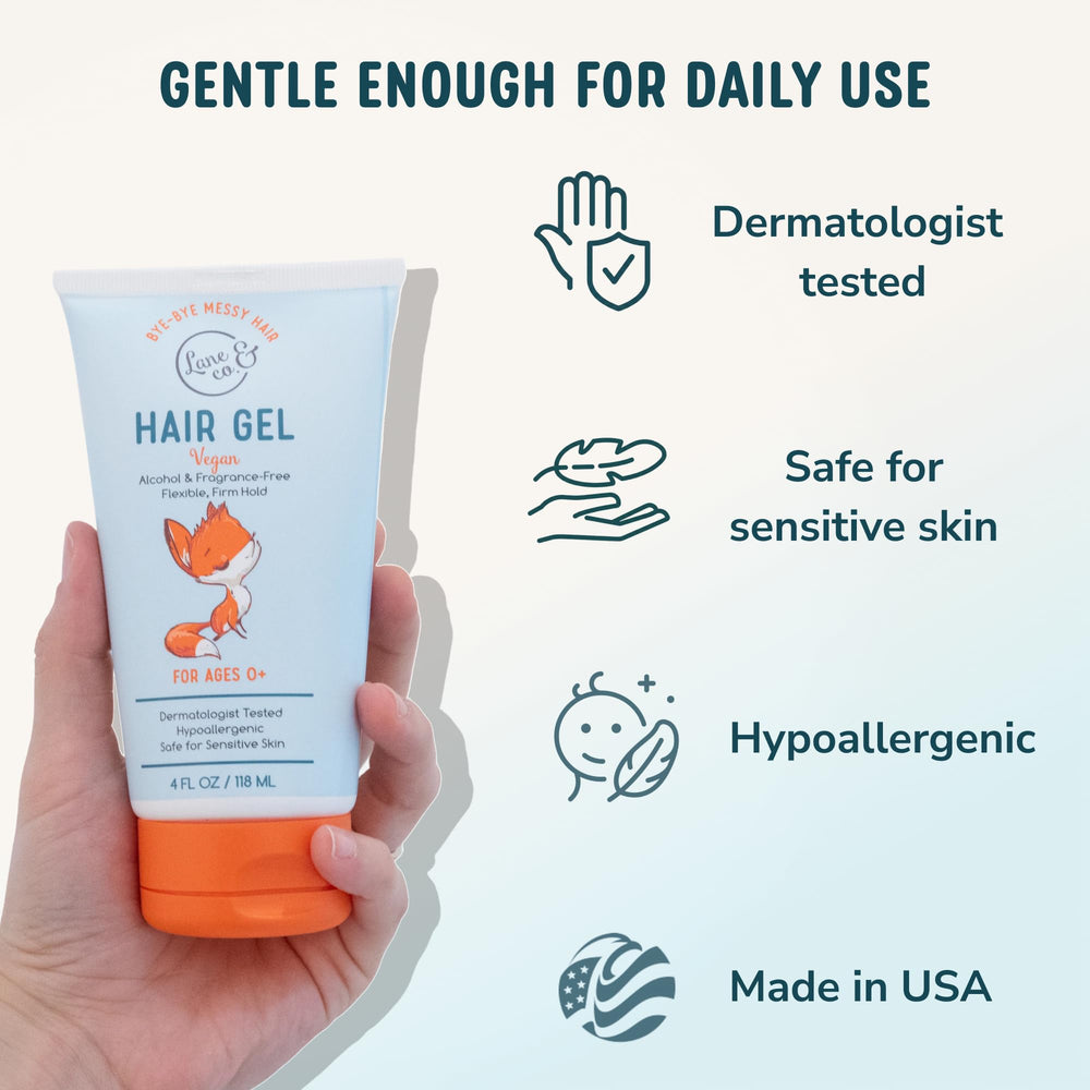 LANE & CO. product label close-up highlighting dermatologist-tested formula