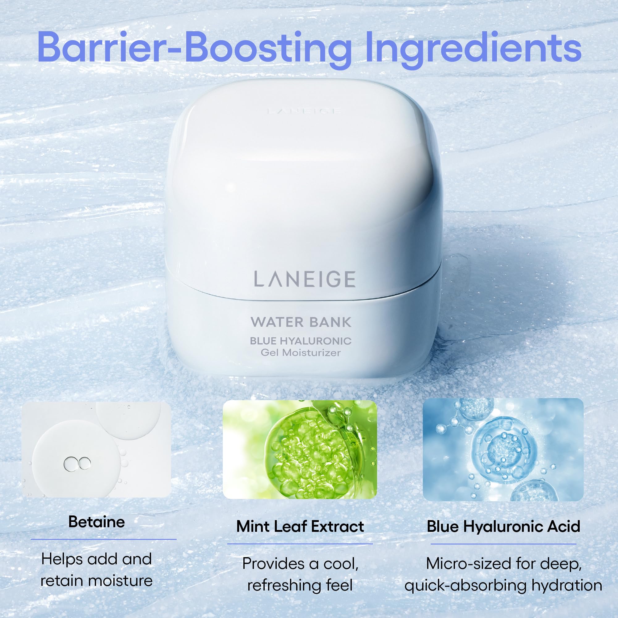 LANEIGE applied during morning routine demonstrating quick absorption benefit