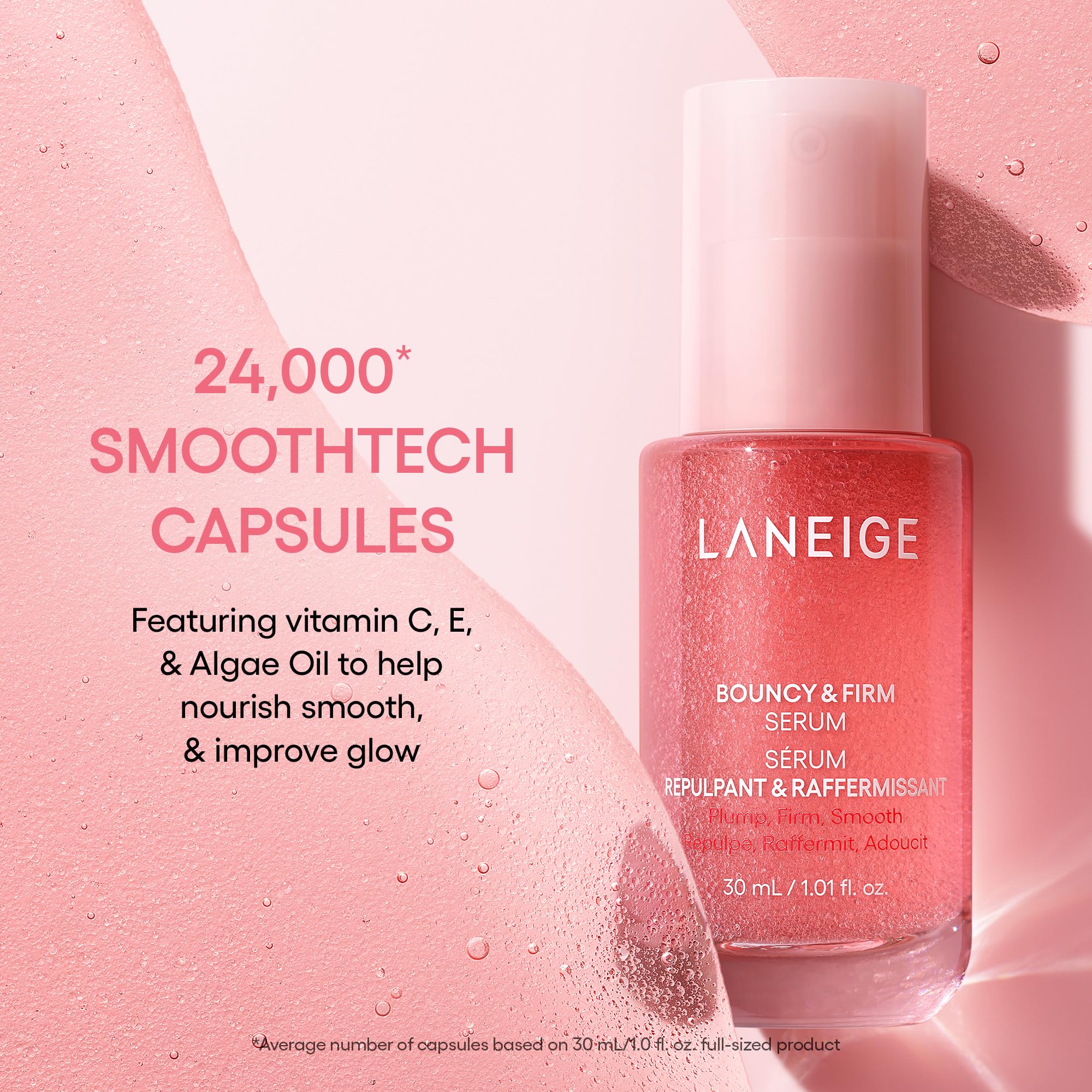 LANEIGE serum on bathroom counter after cleansing, ready for layering to boost hydration