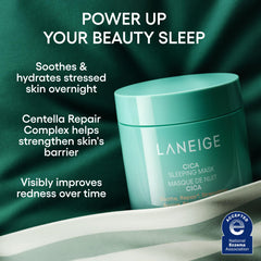LANEIGE product being applied on hand to demonstrate calming moisture