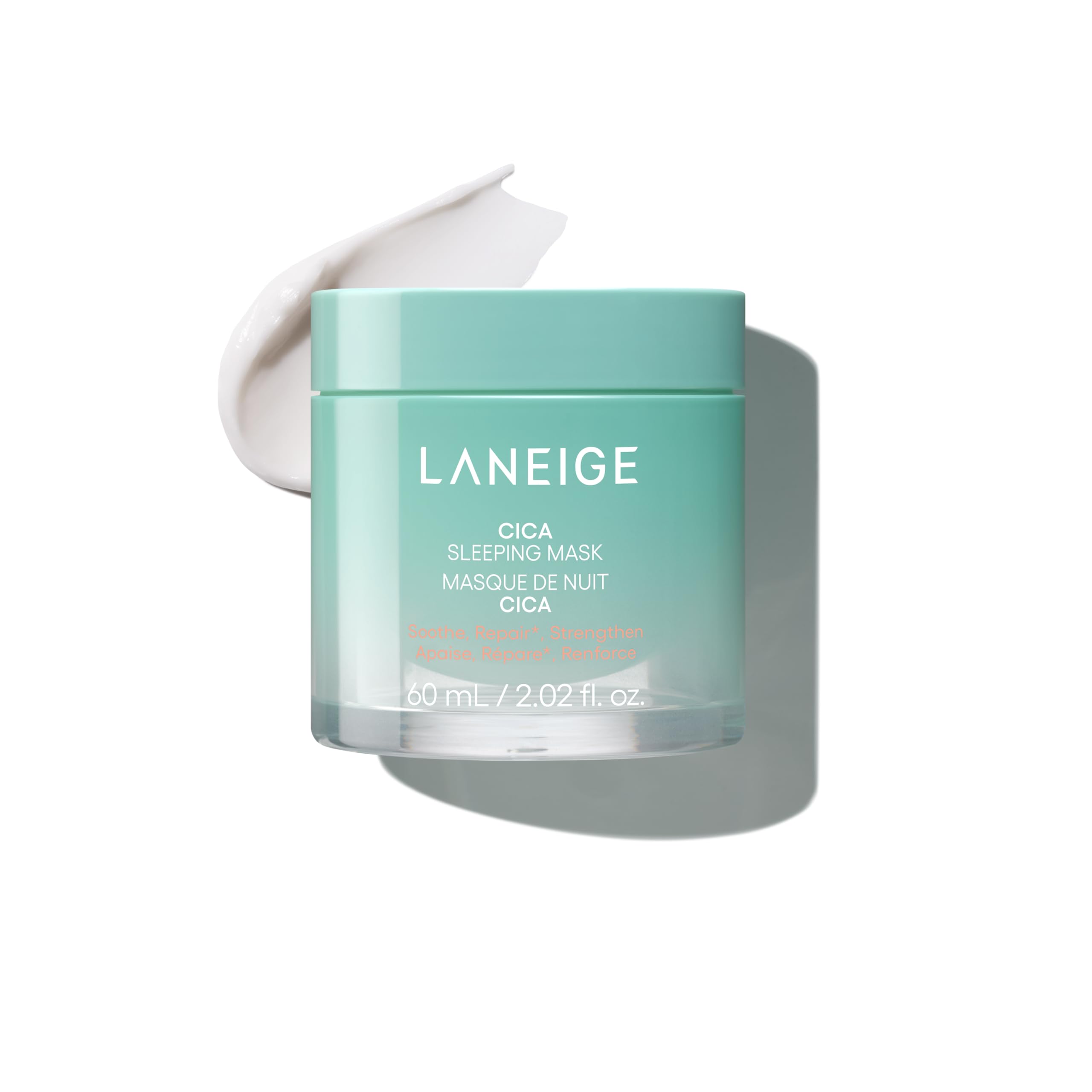LANEIGE jar front view showing clean design and soothing benefit