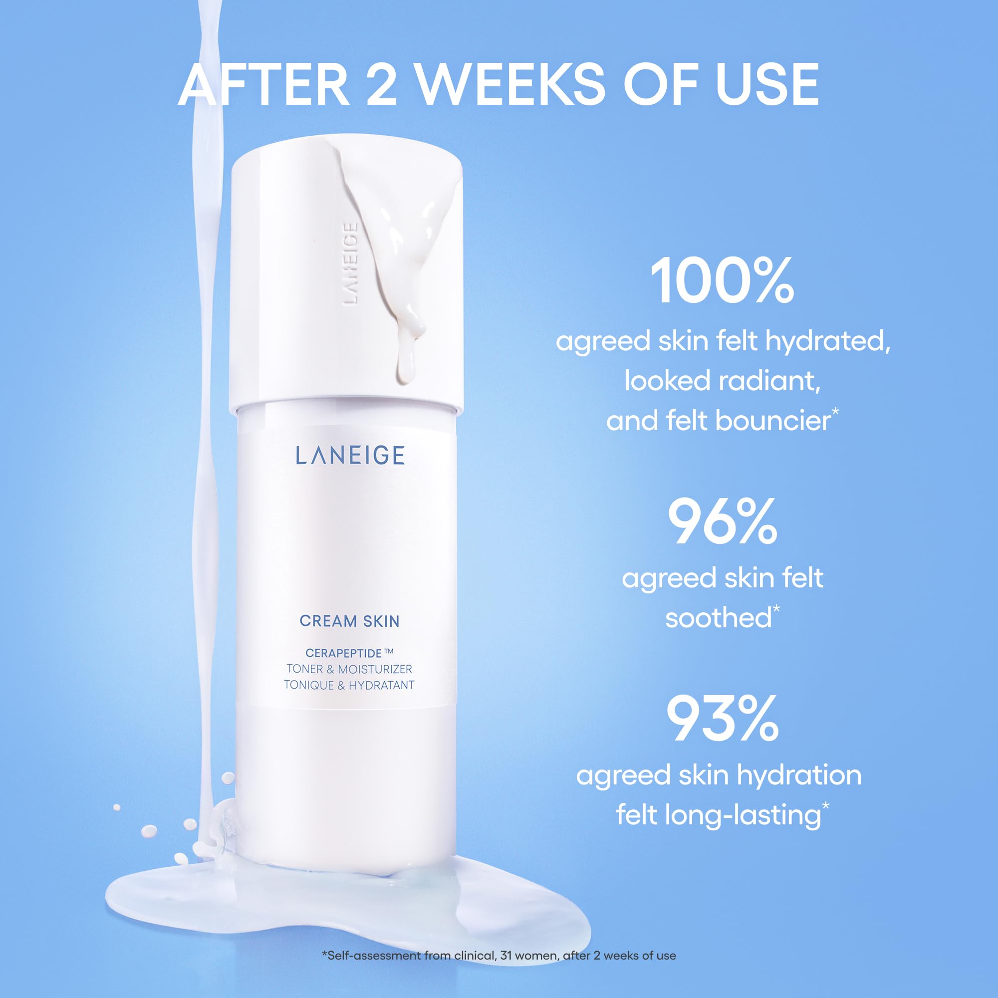 LANEIGE cream consistency on spatula showing rich moisture without heaviness