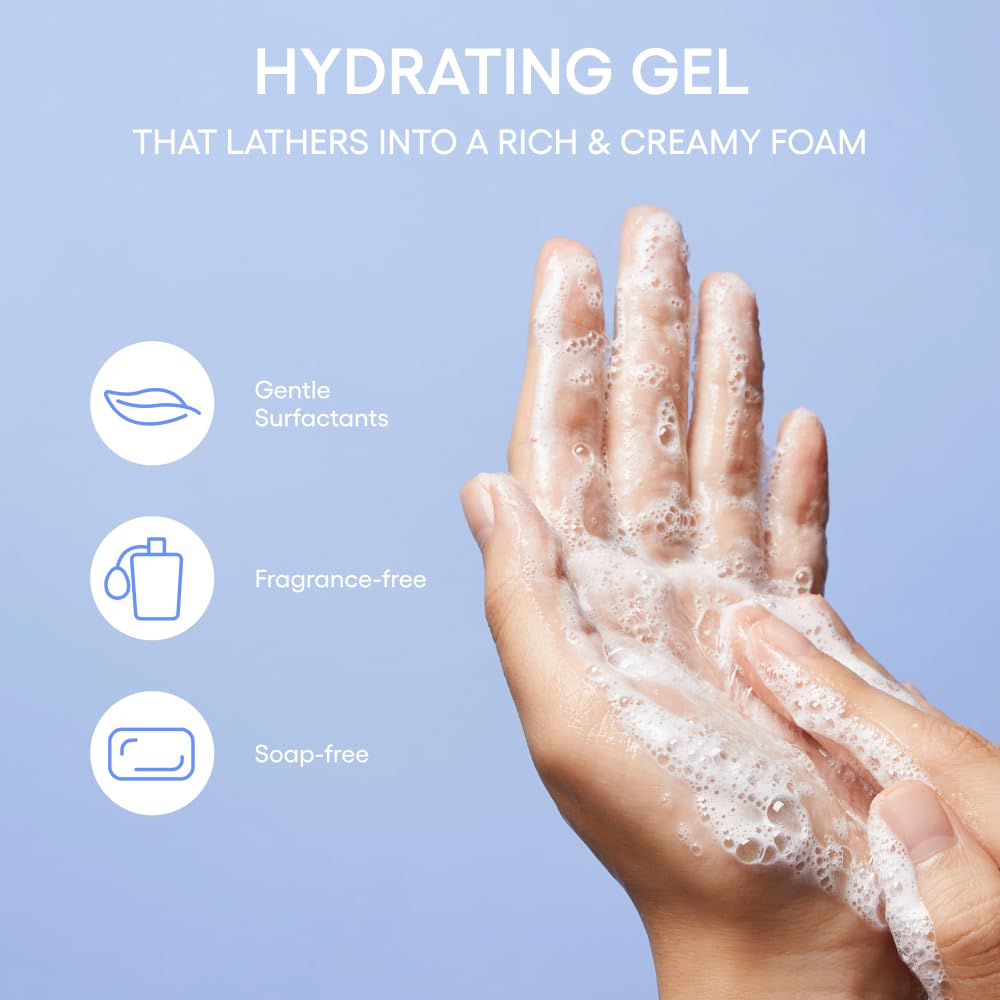 LANEIGE emulsified gel on hand showing makeup removal action