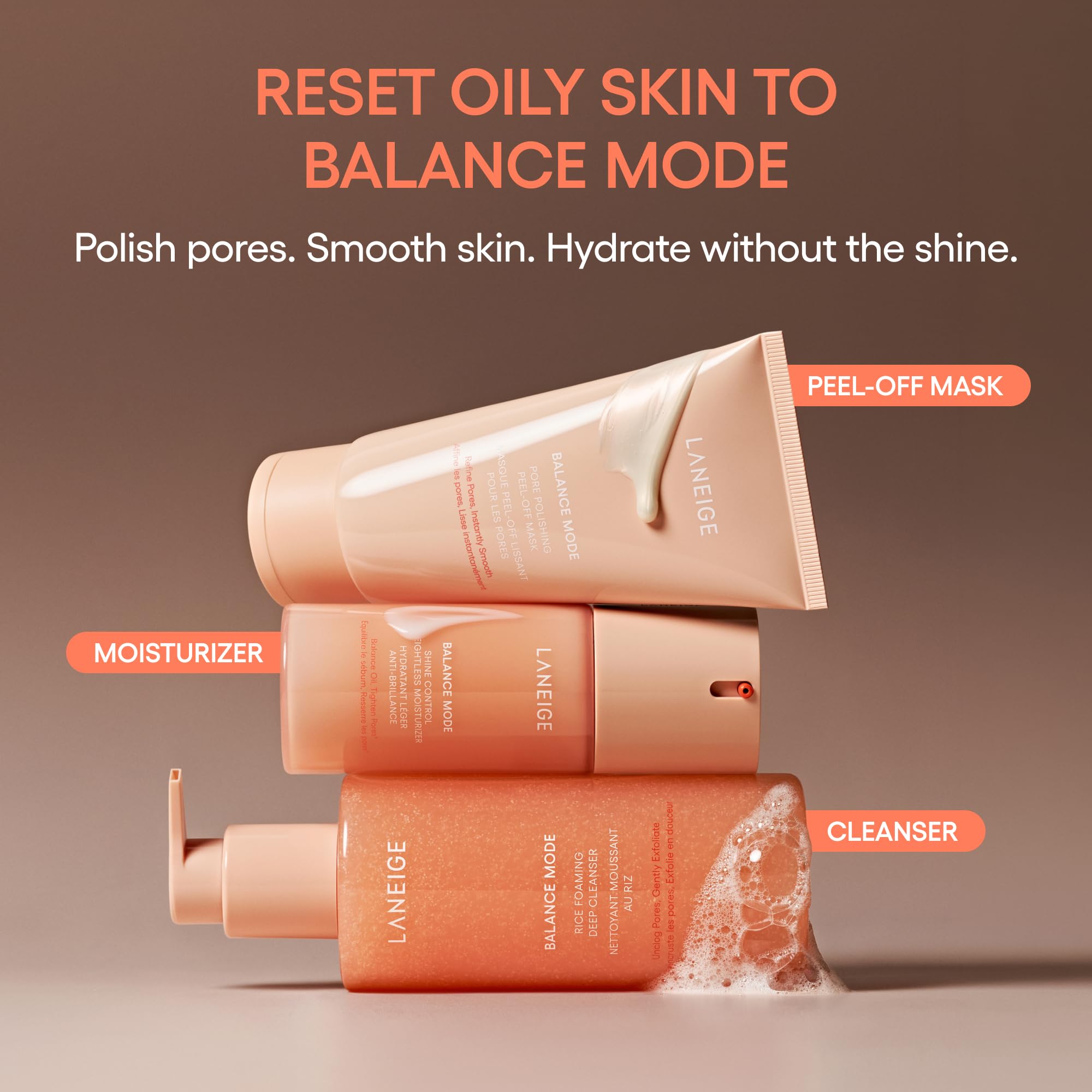 LANEIGE flatlay with other skincare items showing compatibility with routines benefit