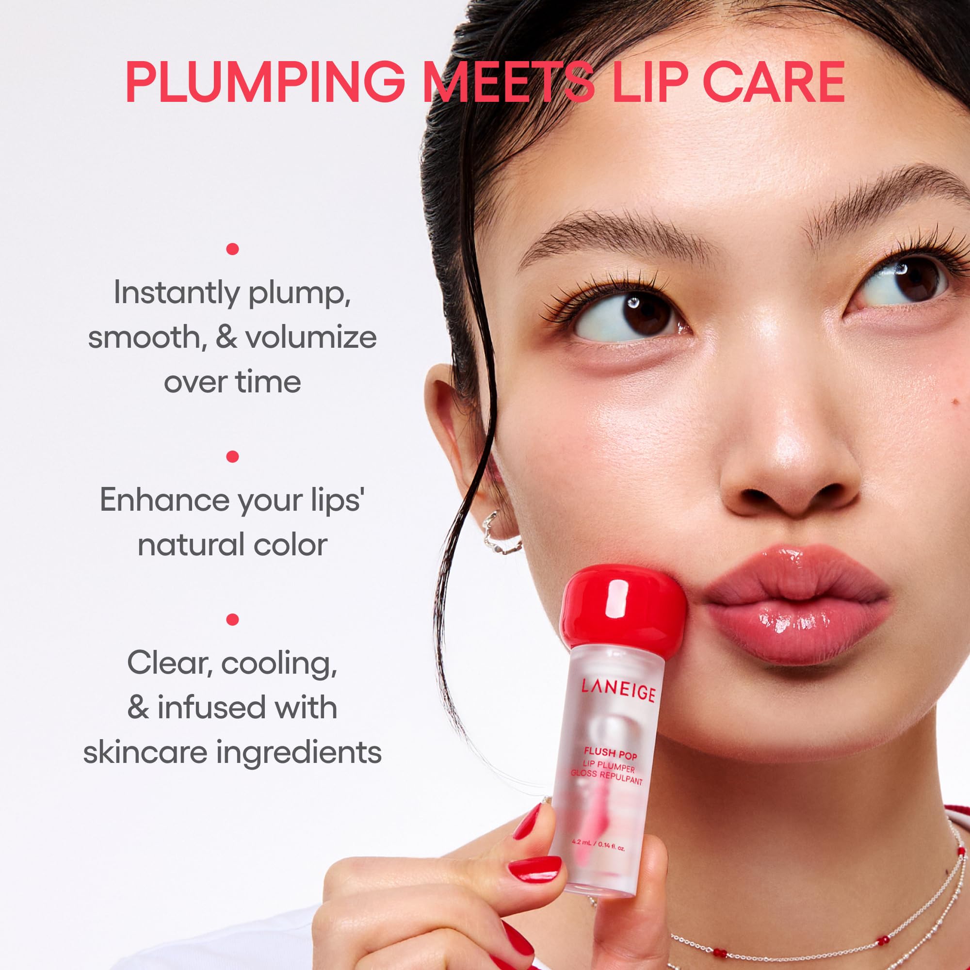 LANEIGE applicator close-up demonstrating silicone tip for precise application