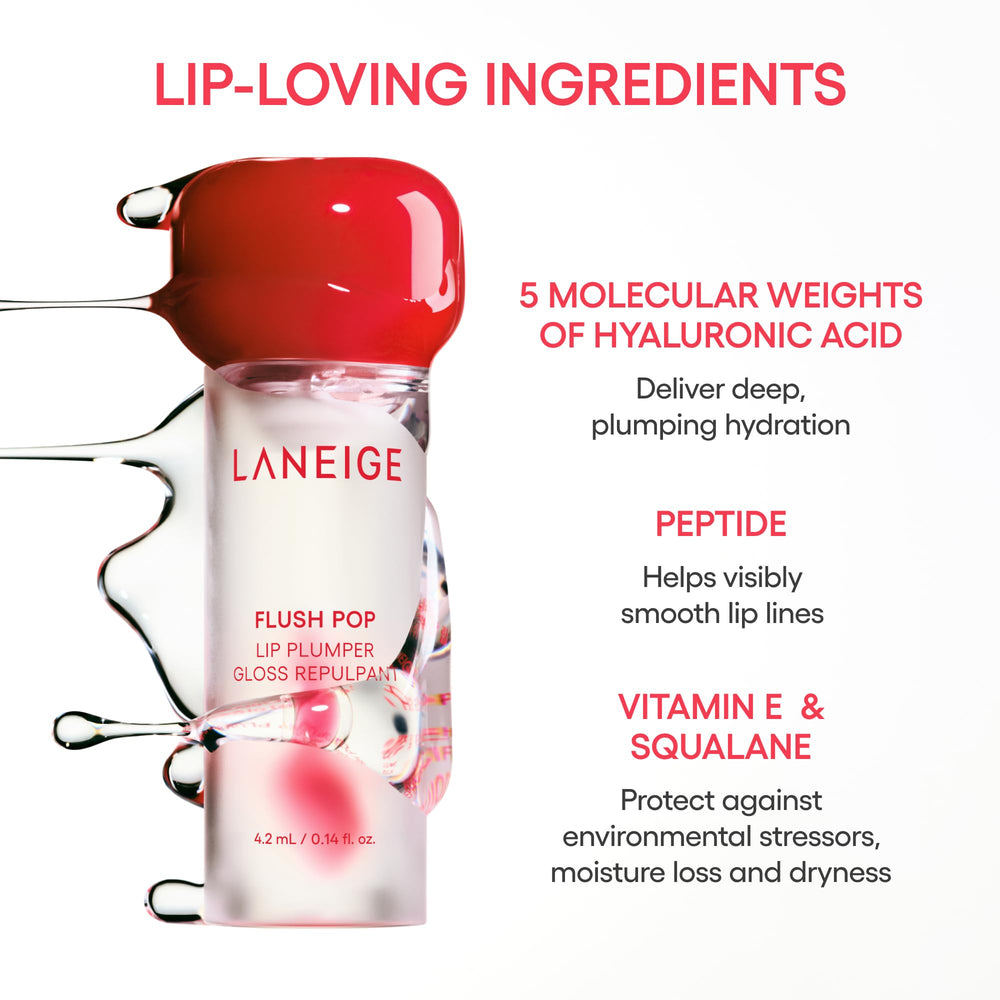 LANEIGE silicone-tip detail highlighting smooth, even product distribution benefit