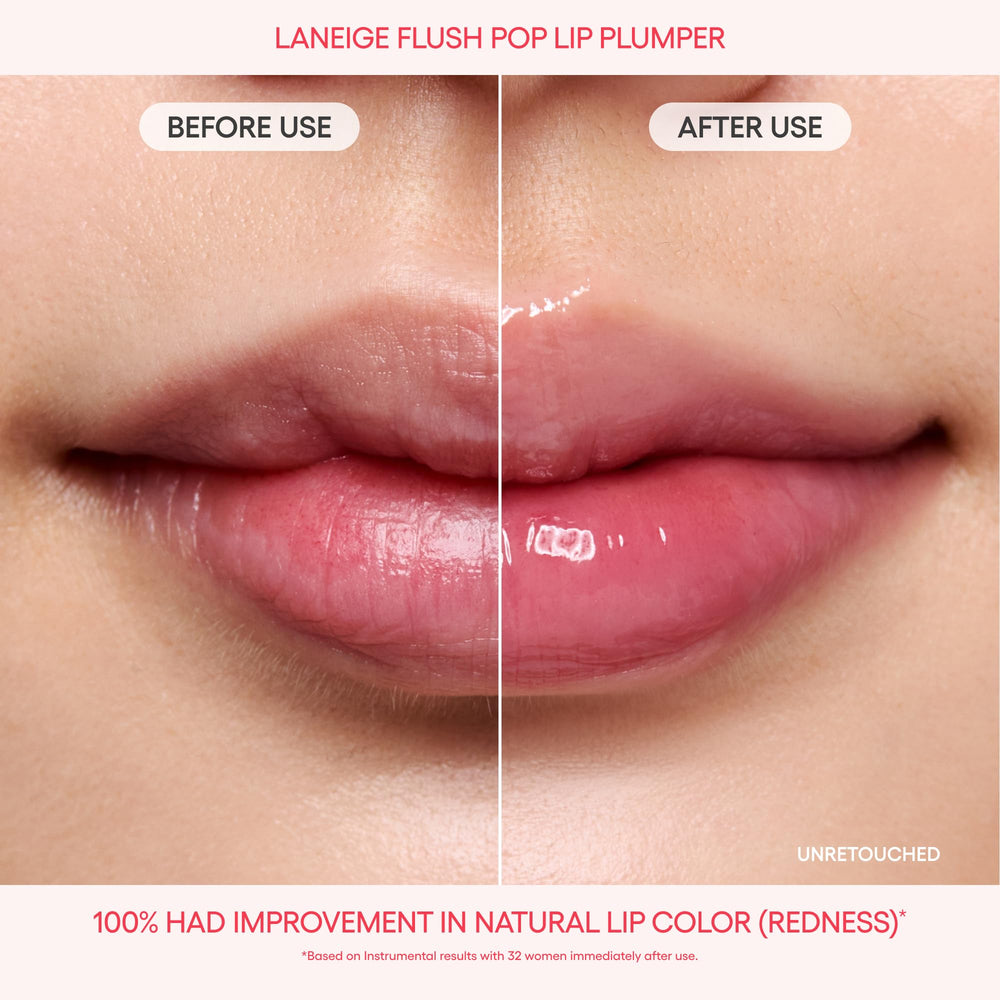 LANEIGE glossy gel texture swiped on skin showing cooling, lightweight formula