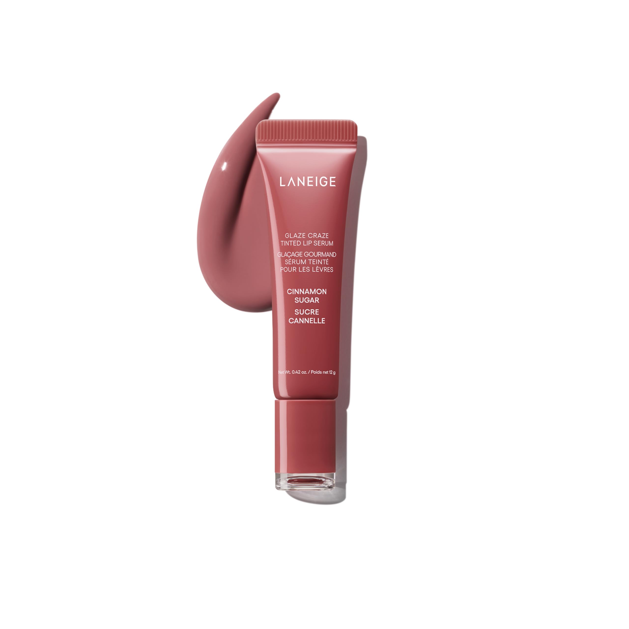 LANEIGE front packaging showing shade and glossy finish benefit