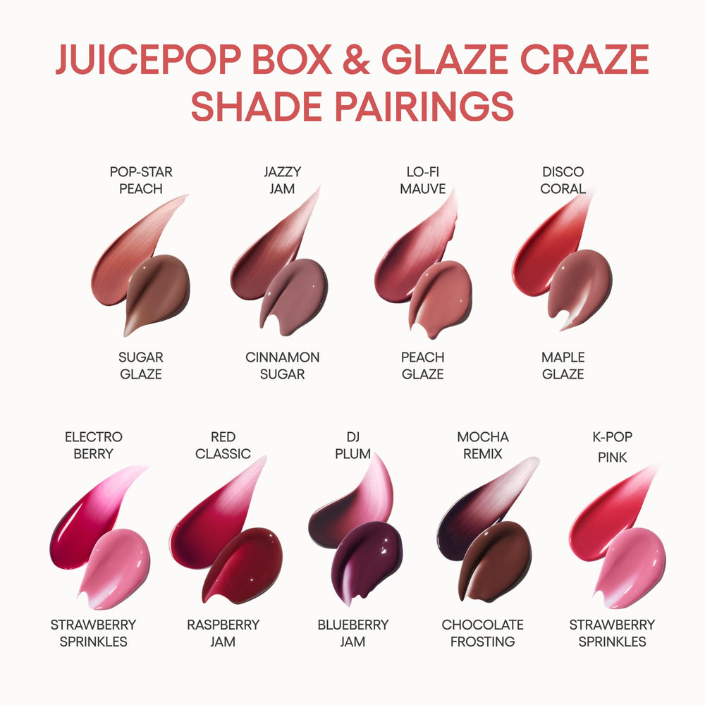 LANEIGE lifestyle flatlay with Glaze Craze and accessories conveying chic, moisturized lips