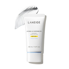 LANEIGE front packaging showing SPF 50+ protection and moisture focus