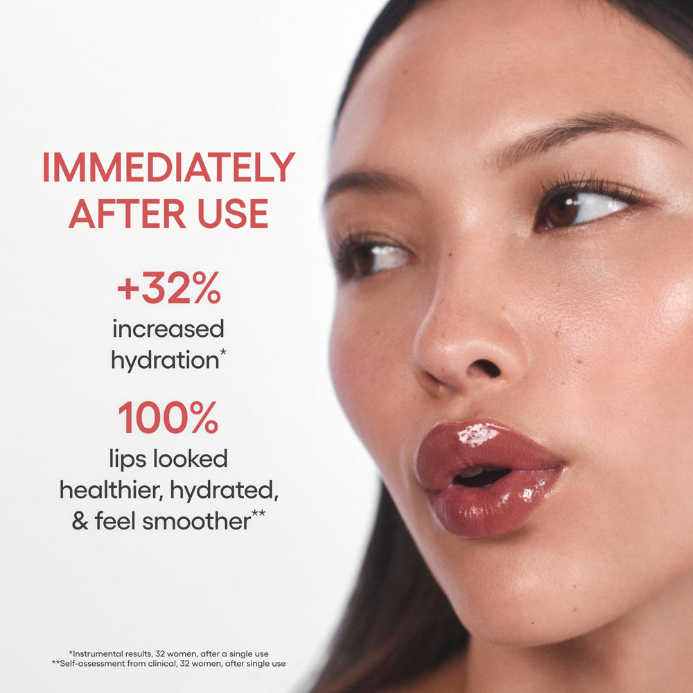 LANEIGE tint shown next to phone to demonstrate compact scale