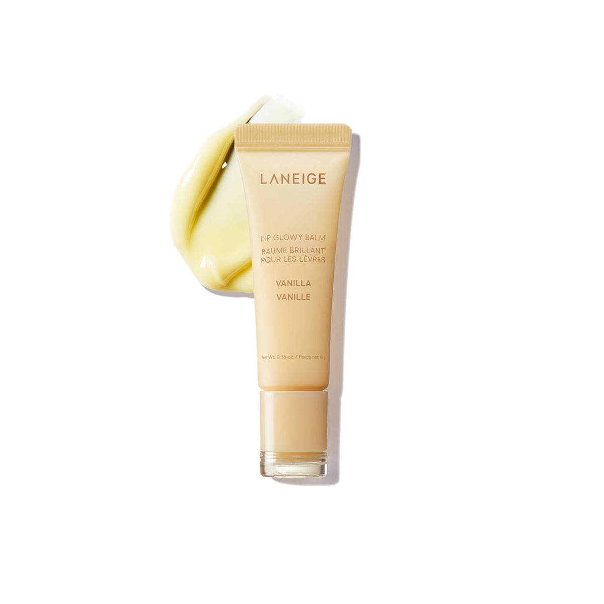 LANEIGE front tube view showing compact design and easy carry benefit