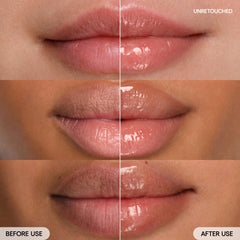 LANEIGE texture close-up revealing creamy glossy balm for smooth, hydrated lips