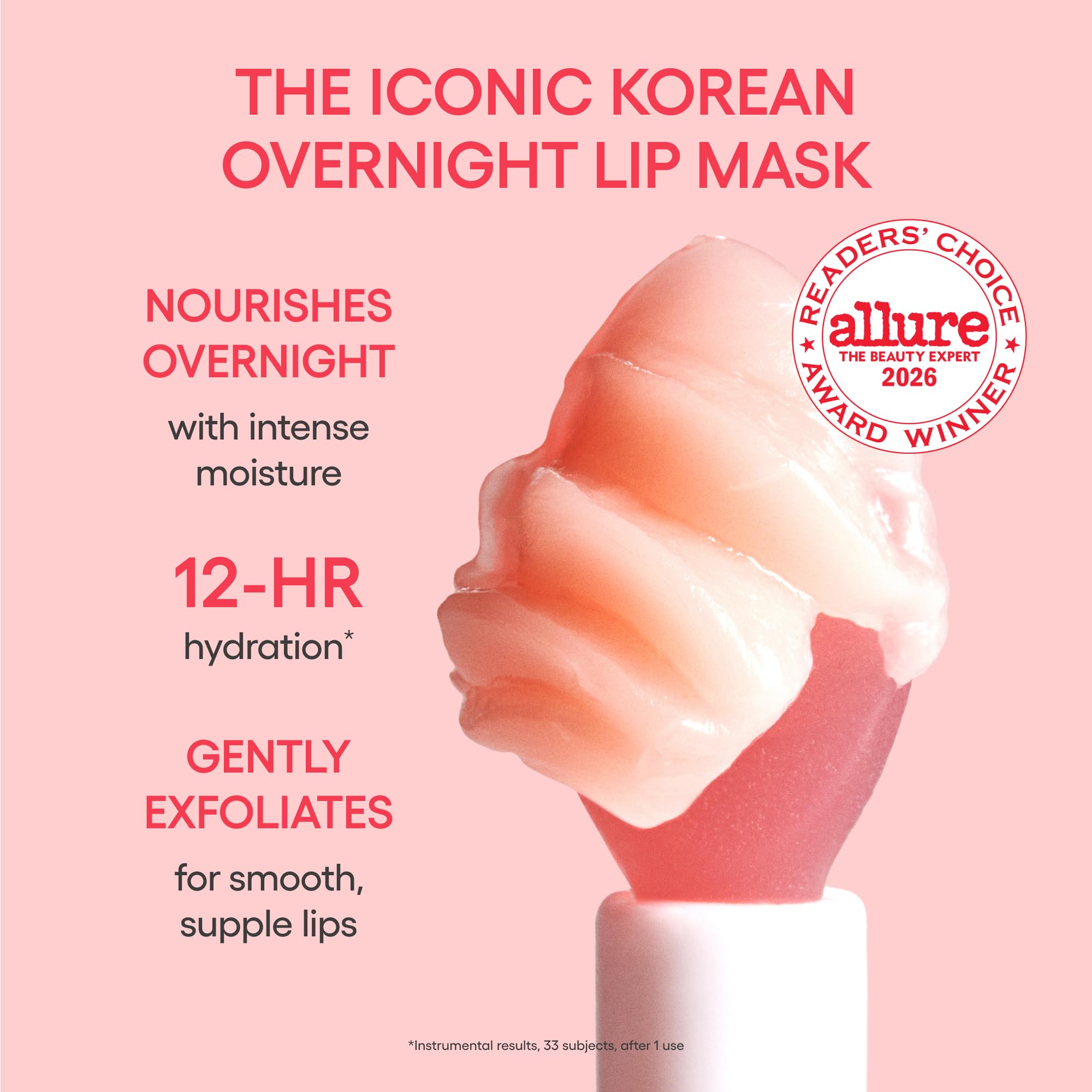 LANEIGE open jar angled to show creamy mask and easy scoop benefit