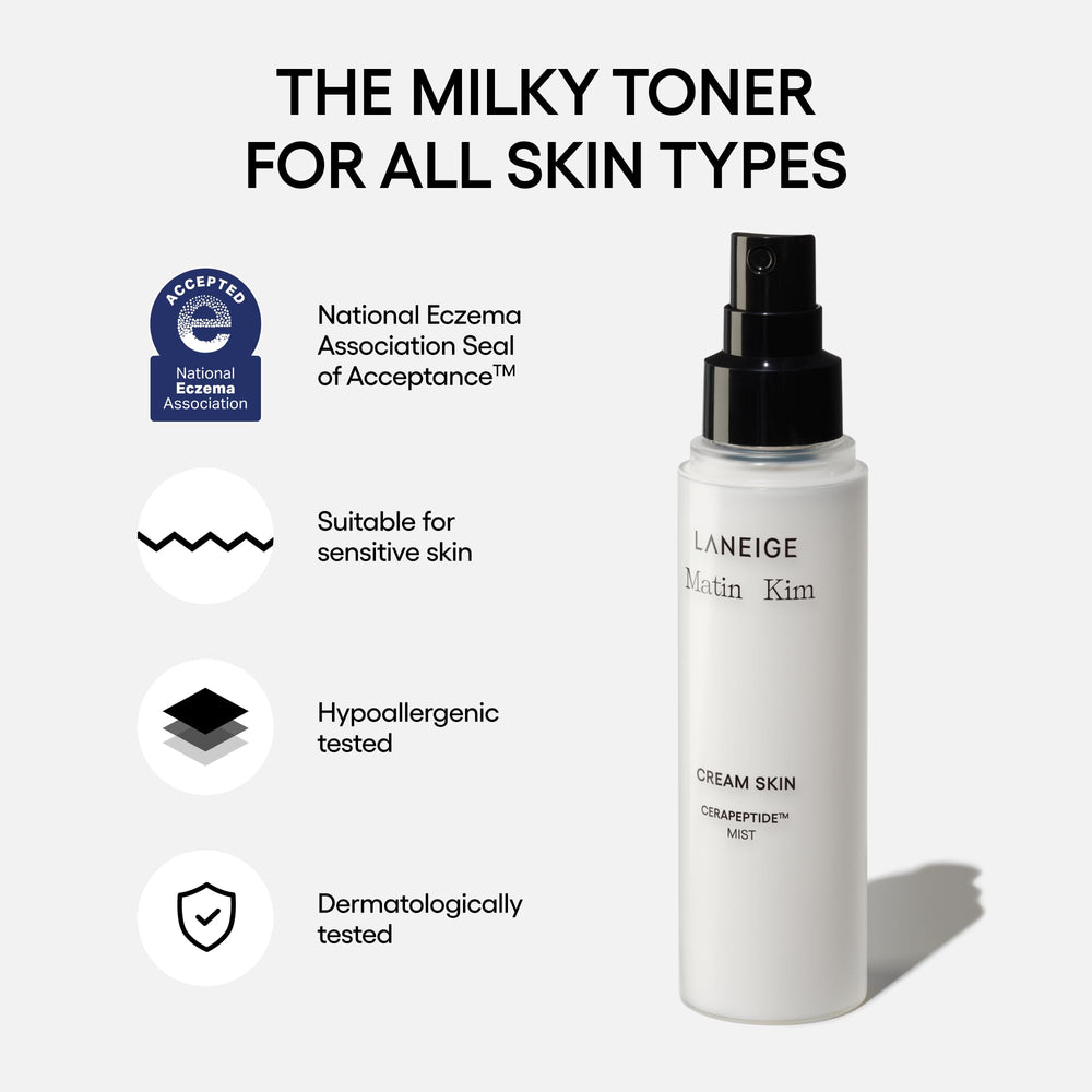 LANEIGE hand holding the 80ml bottle to show compact travel-ready scale