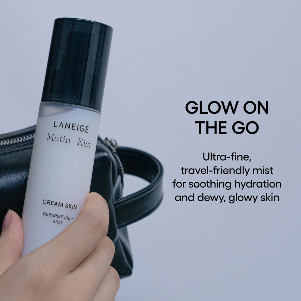 LANEIGE milky mist spraying to show lightweight texture and instant comfort