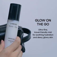 LANEIGE milky mist spraying to show lightweight texture and instant comfort