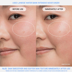 LANEIGE moisturizer held in hand to show size and easy scoop