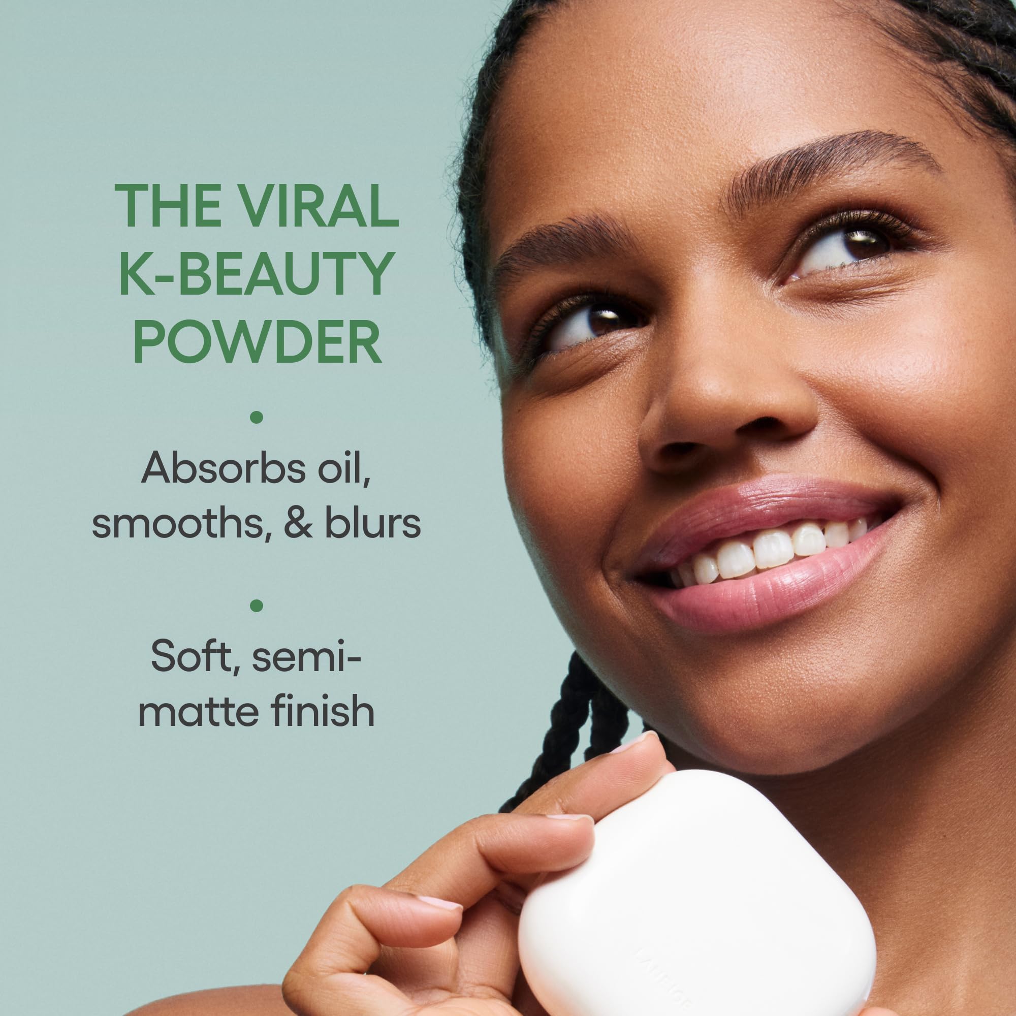 LANEIGE powder on puff, precise application for shine control