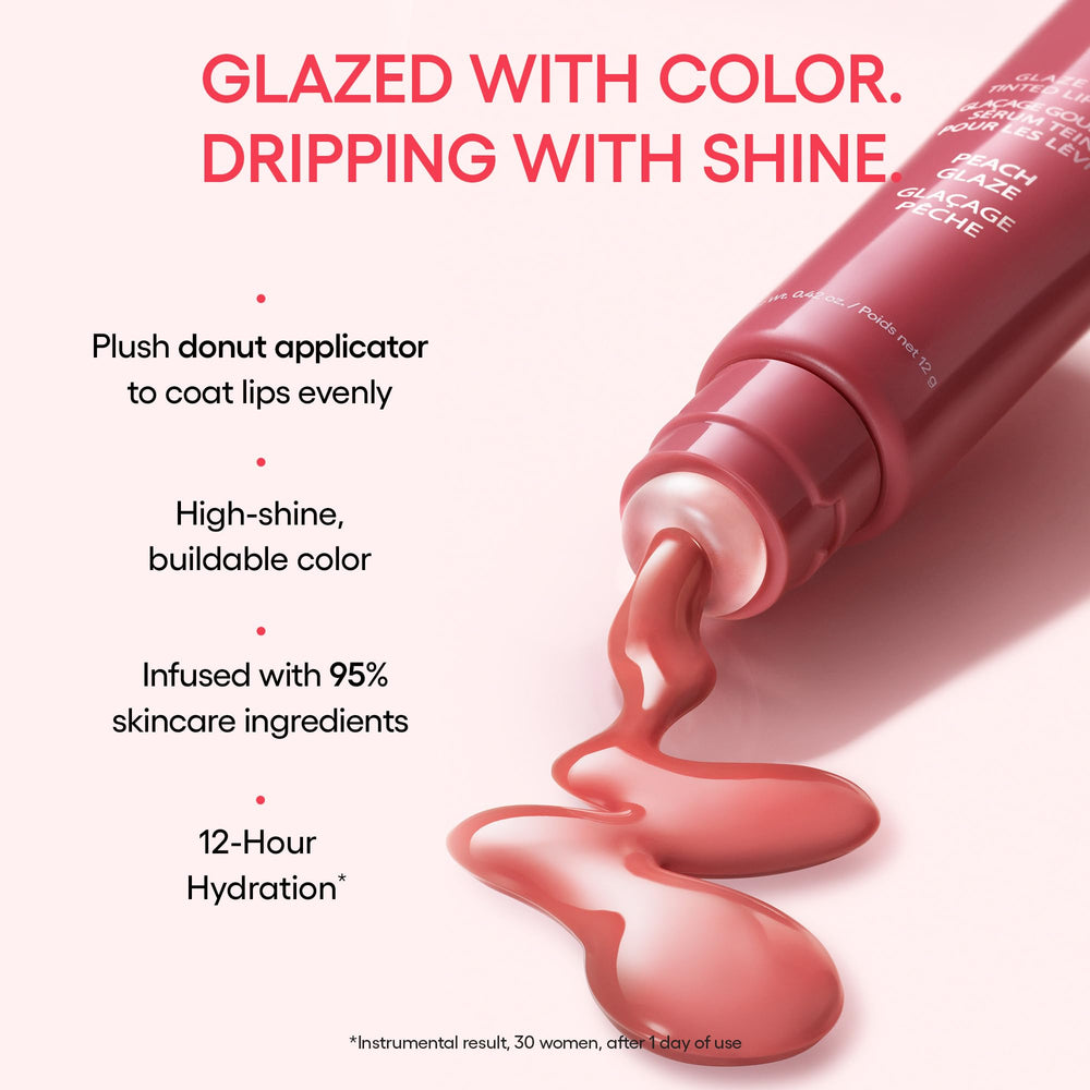 LANEIGE shade swatches on arm showing four donut-inspired colors for choice