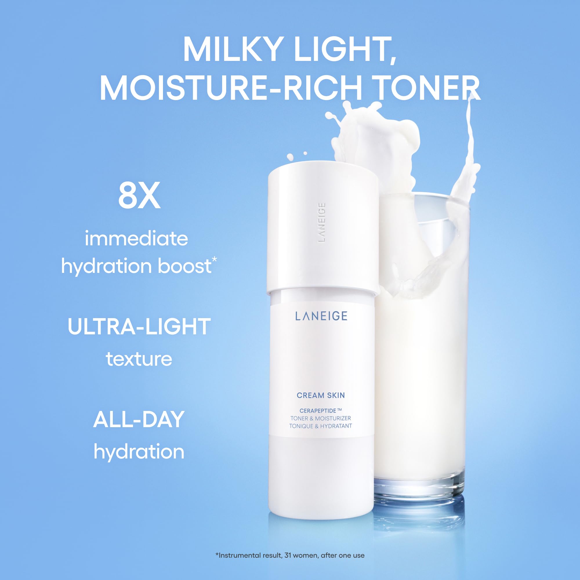 LANEIGE cleanser foam texture close-up highlighting gentle, pH-balanced feel