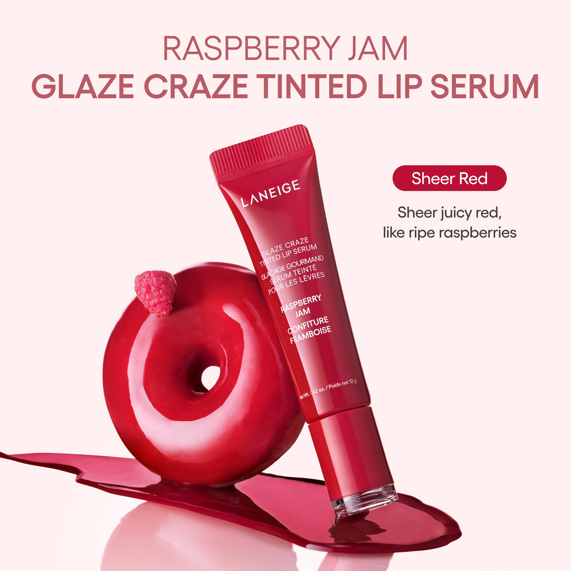 LANEIGE texture close-up highlighting glassy finish and visible hydration