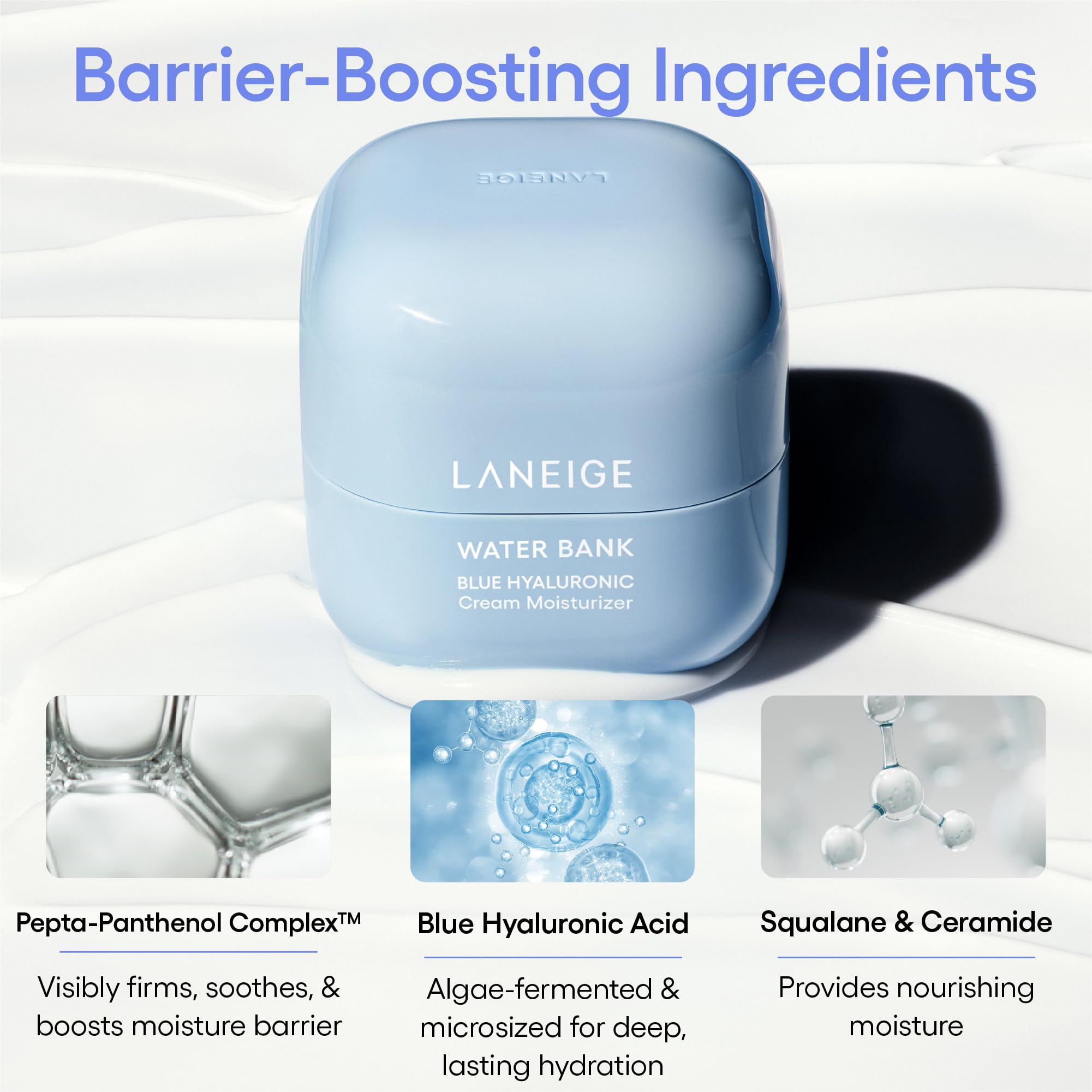 LANEIGE Water Sleeping Mask open pot showing overnight recovery texture