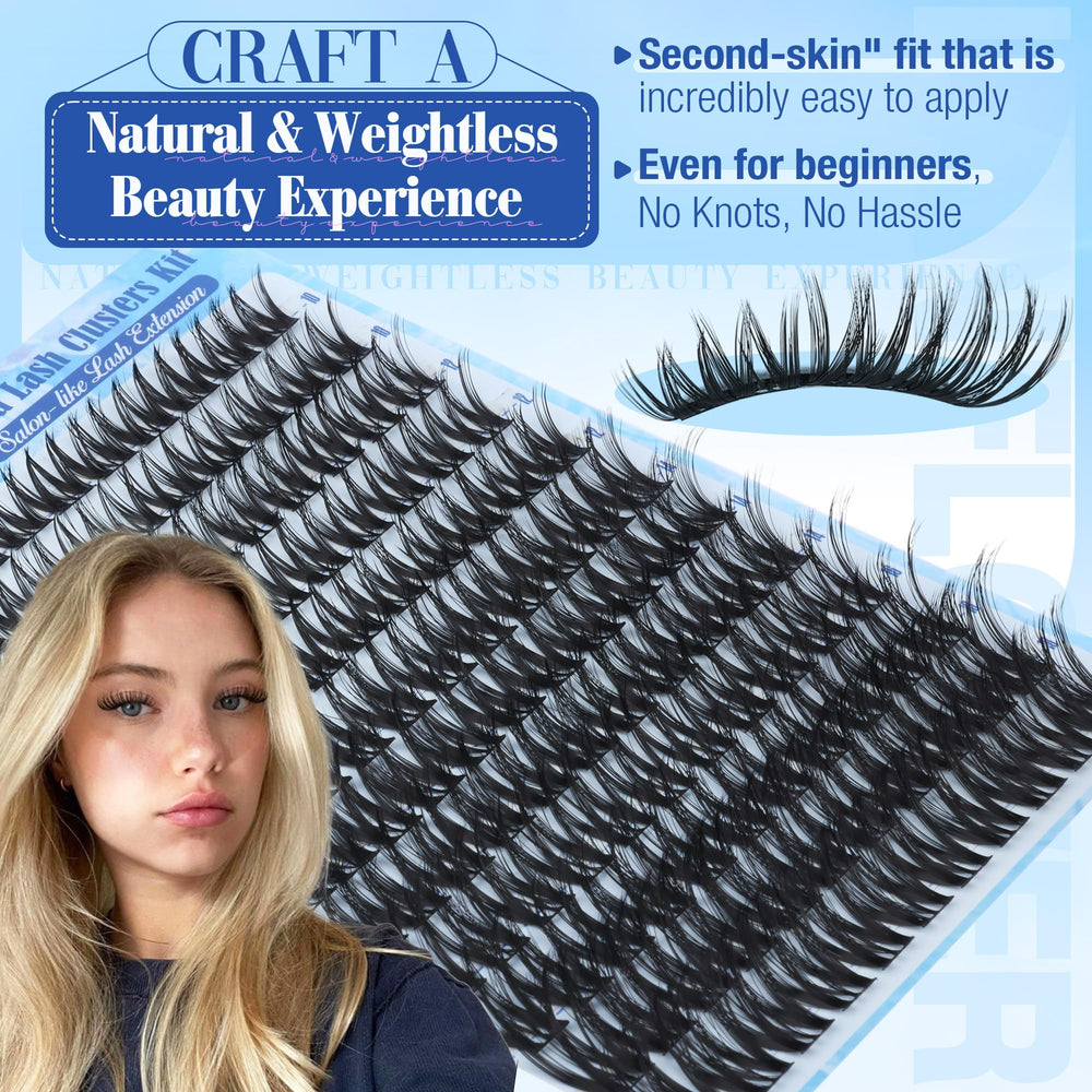 LANFLOWER model wearing lashes illustrating natural, wispy volume