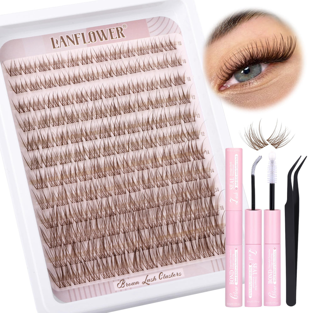 LANFLOWER front packaging showing brown cluster kit benefits