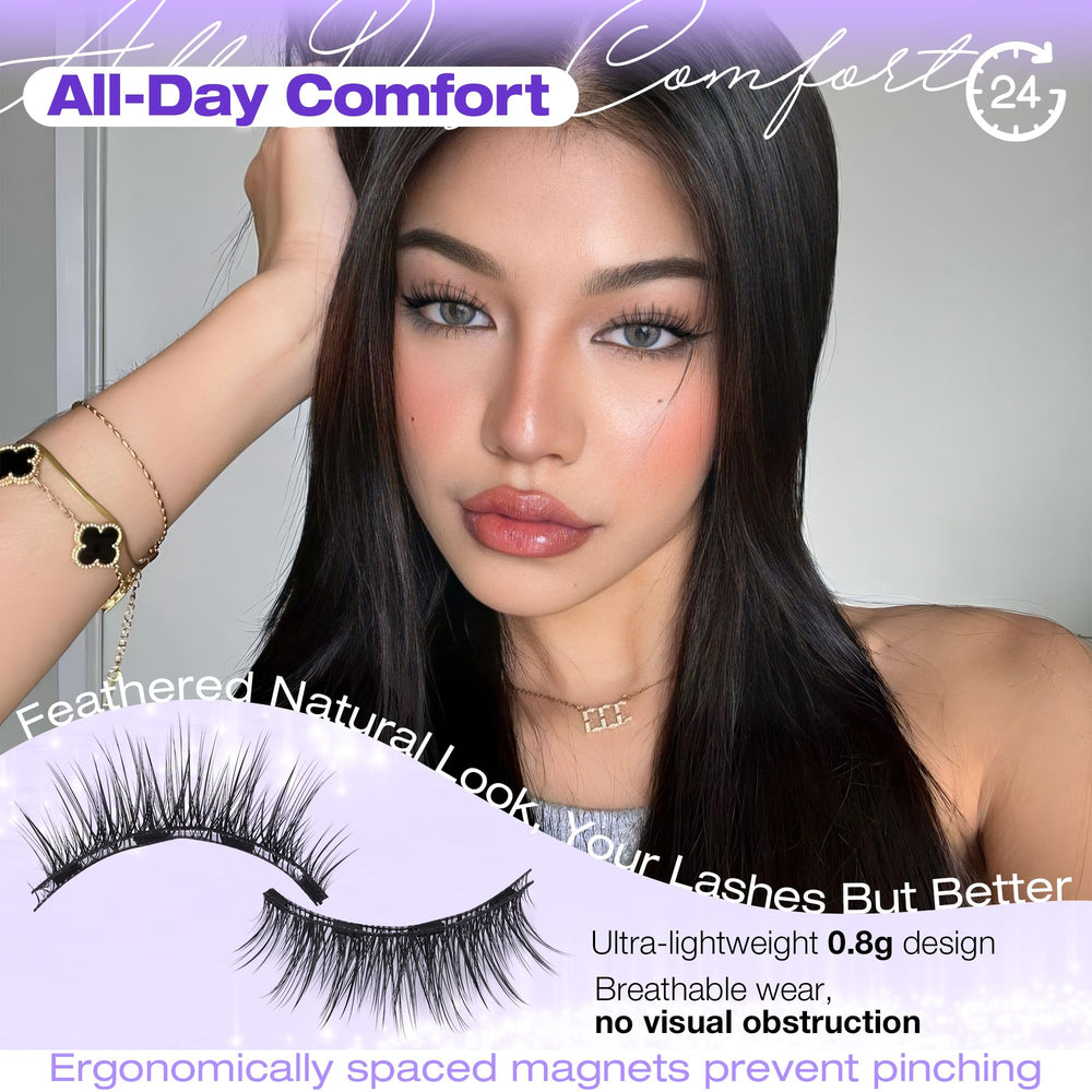 lanflower wispy lash fibers close detail showing lightweight texture and natural effect