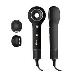 L'ANGE HAIR Axia HaloRing front view showing sleek black design and controls, professional finish