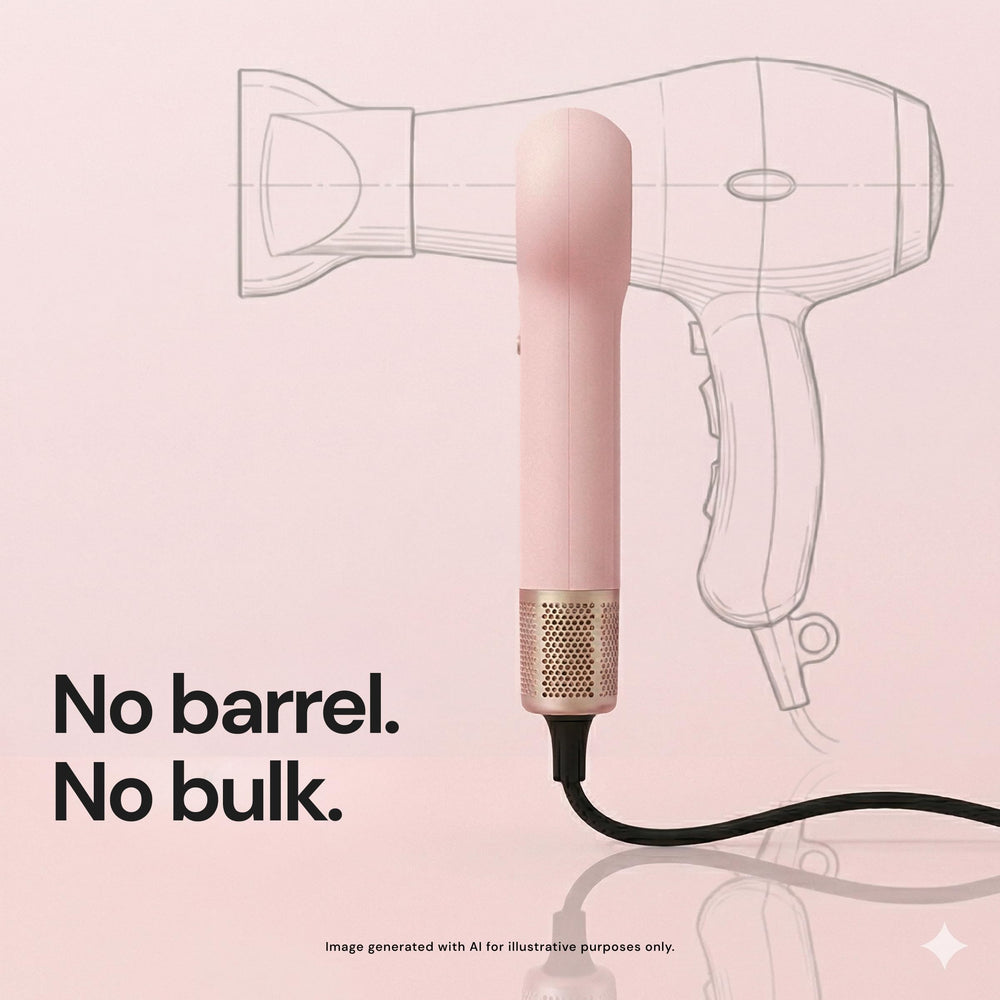 L'ANGE HAIR dryer surface close-up highlighting texture and lightweight build for comfort