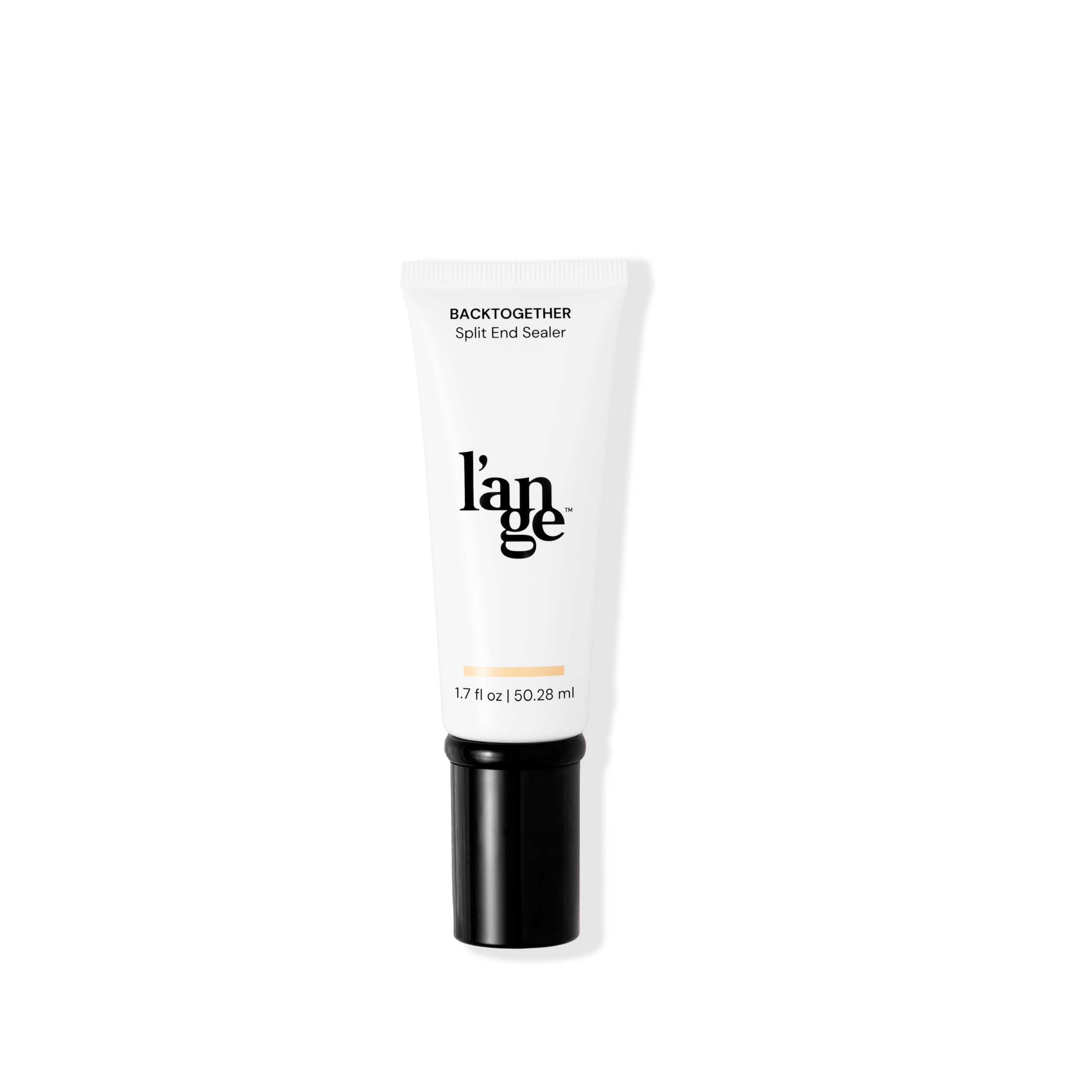 L'ANGE HAIR front packaging showing compact travel-ready tube and branding benefits