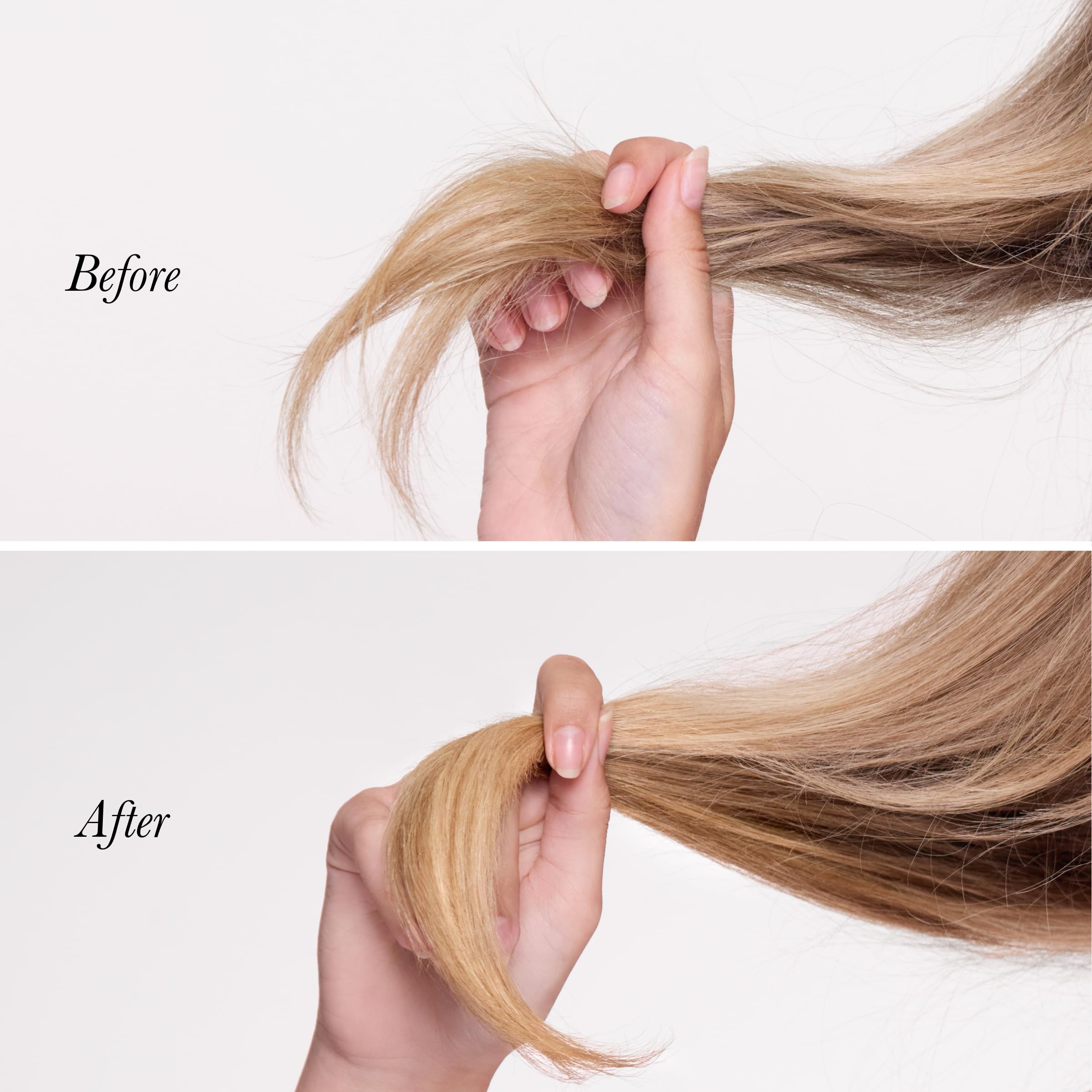 L'ANGE HAIR tube next to passport showing 1.7 oz travel-friendly convenience