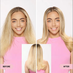 L'ANGE HAIR conditioner applied in hand demonstrating creamy slip