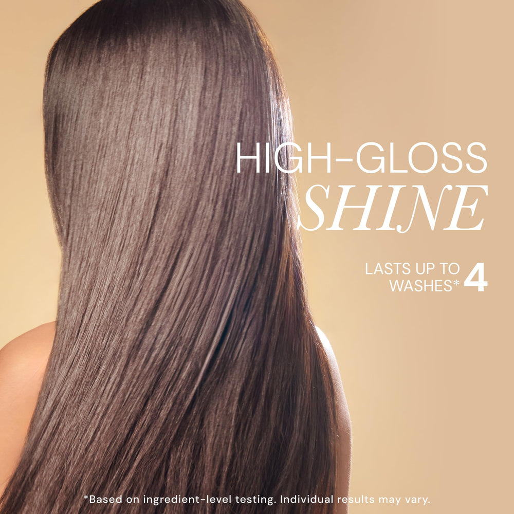 L'ANGE HAIR bottle on salon counter showcasing professional-grade results