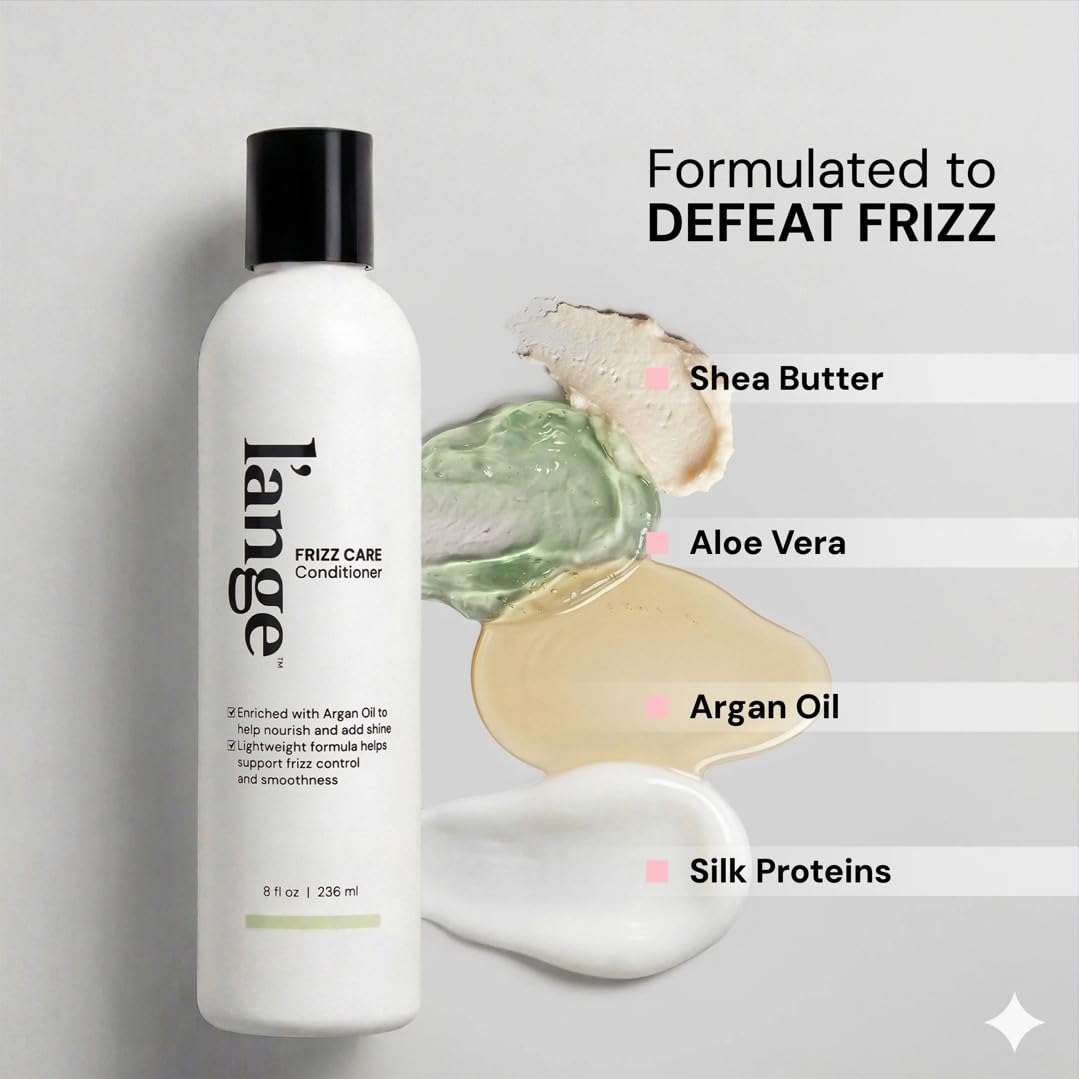 L'ANGE HAIR ingredients display with argan oil squalane shea butter benefits