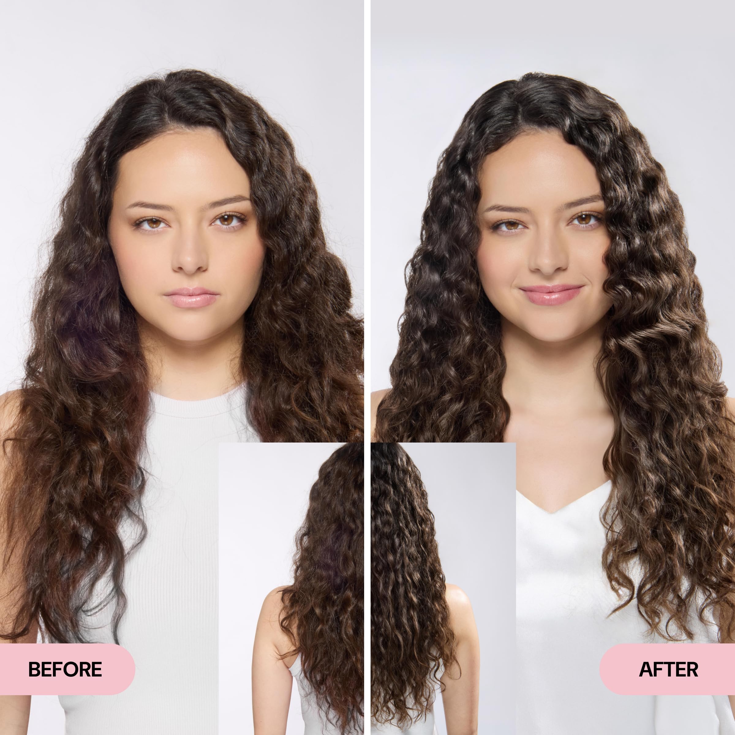 L'ANGE HAIR lather on curly hair demonstrating improved slip and detangling