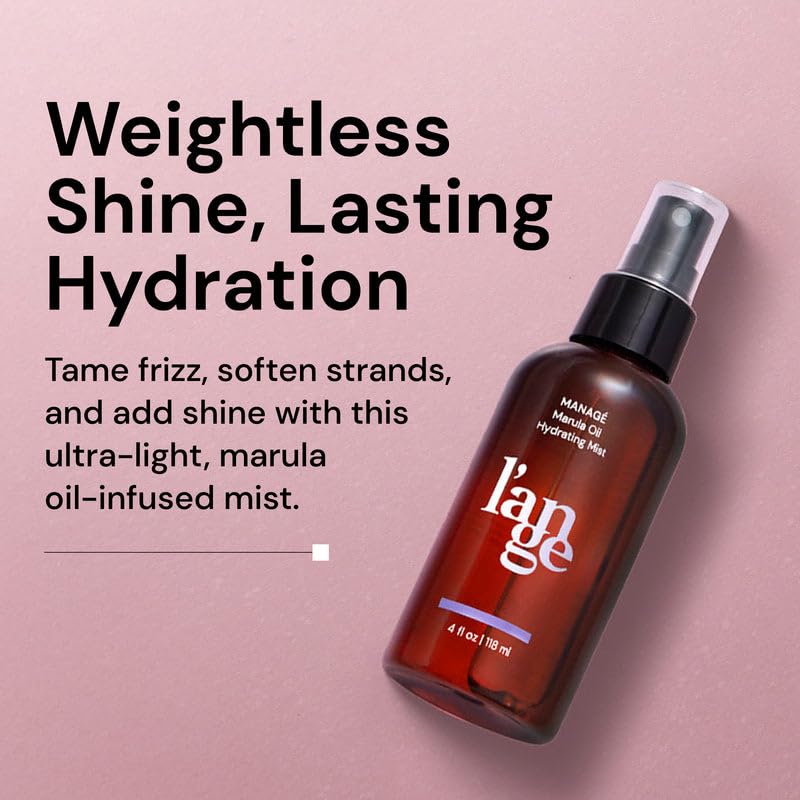 L'ANGE HAIR mist spray close-up demonstrating fine mist and even application benefit