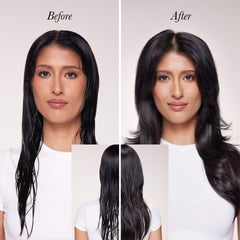 L'ANGE HAIR cream being applied to damp hair for added lift and body