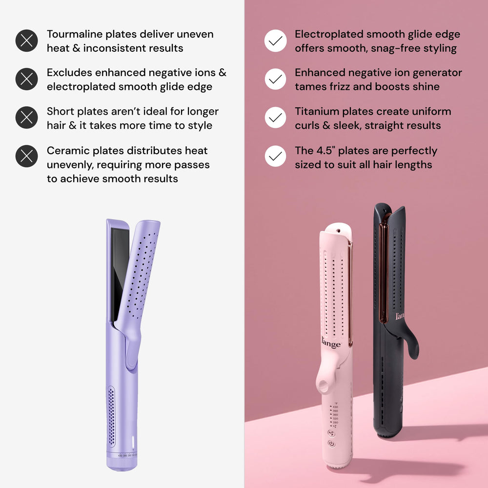 L'ANGE HAIR styler held in hand to show scale and ergonomic comfort during use