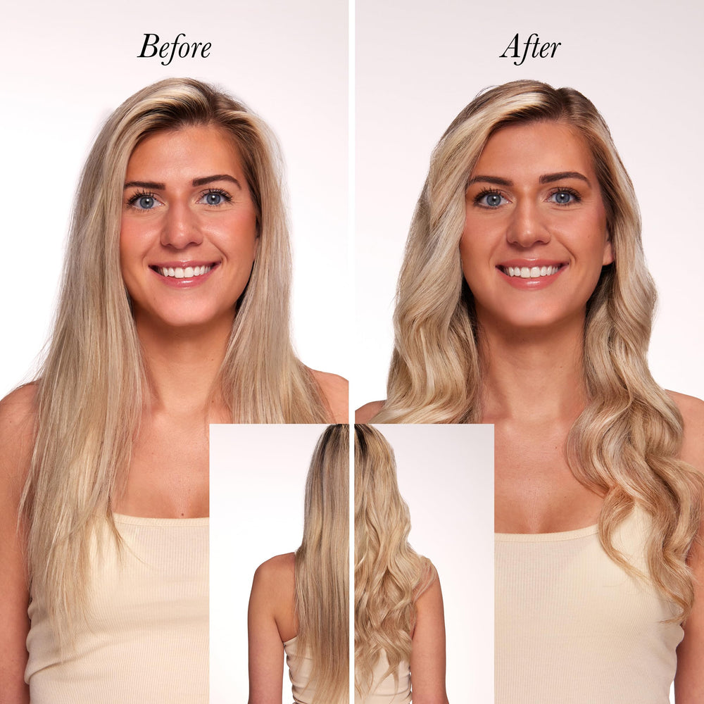 L'ANGE HAIR tool with travel pouch demonstrating compactness and global voltage convenience