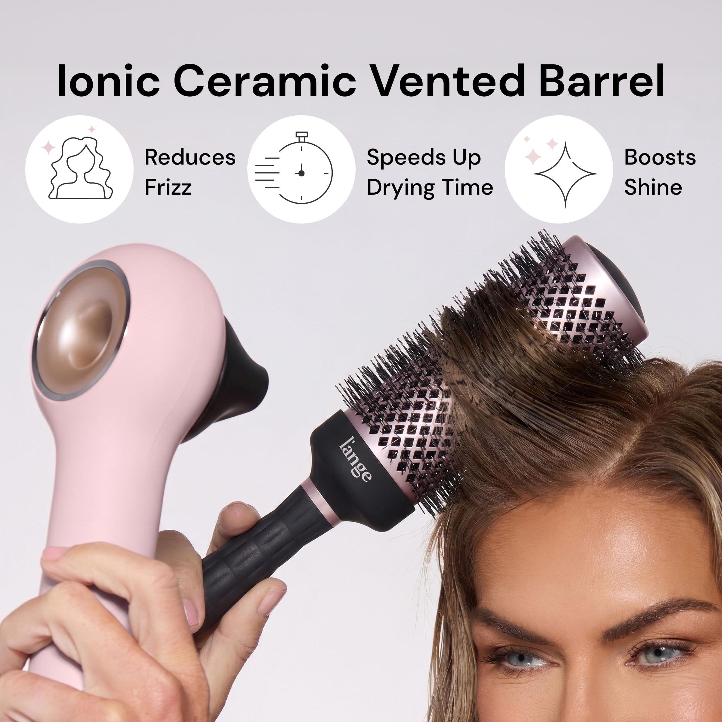 L'ANGE HAIR ergonomic grooved handle providing comfy non-slip grip benefit
