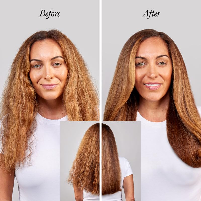 L'ANGE HAIR spritz applied to damp hair demonstrating quick detangling and hydration