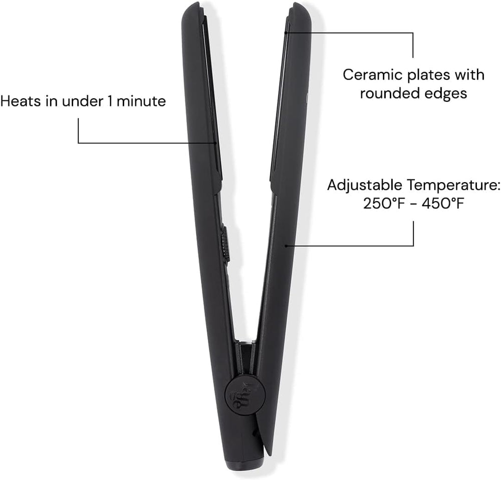 L'ANGE HAIR flat iron in use polishing hair for a shiny, one-pass result