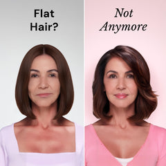 L'ANGE HAIR brush in hand styling hair showing one-step drying and shaping convenience