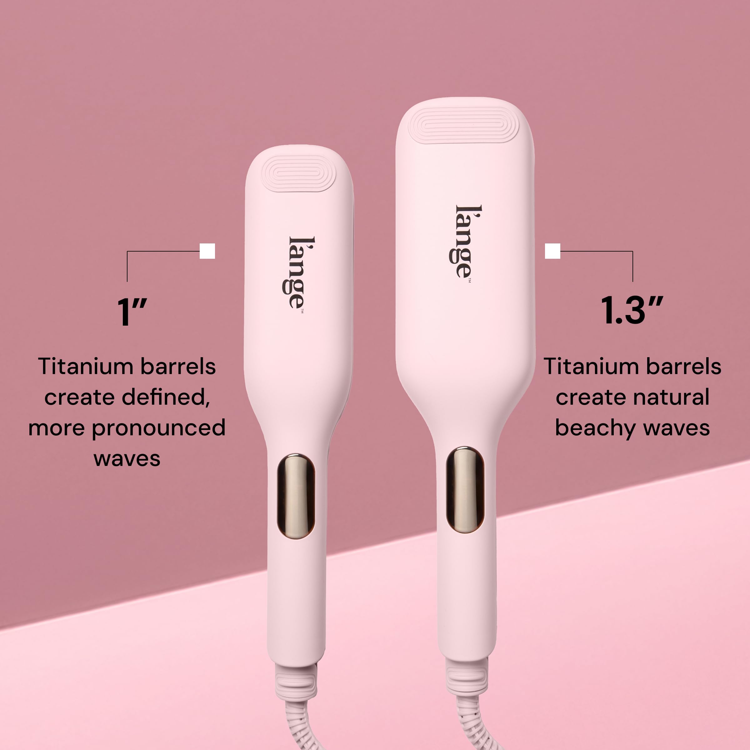 L'ANGE HAIR clamp and hinge detail showing secure hold for consistent waves and easy handling